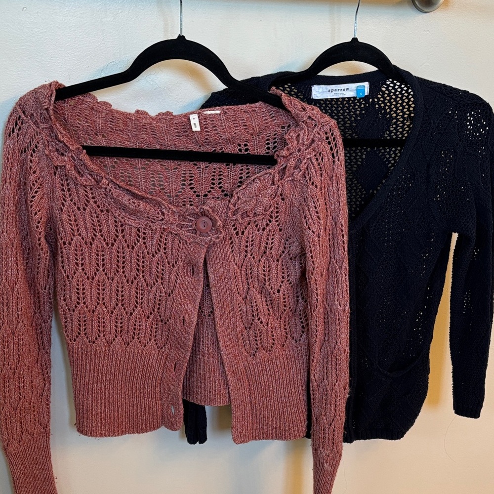 Two Anthropologie Cardigans Small Sparrow & Moth